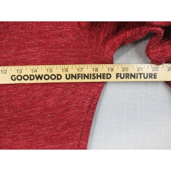 Ryan Michelle Red Plaid Trim Sweater Dress Polyester Rayon Spandex Size PM - Picture 5 of 12